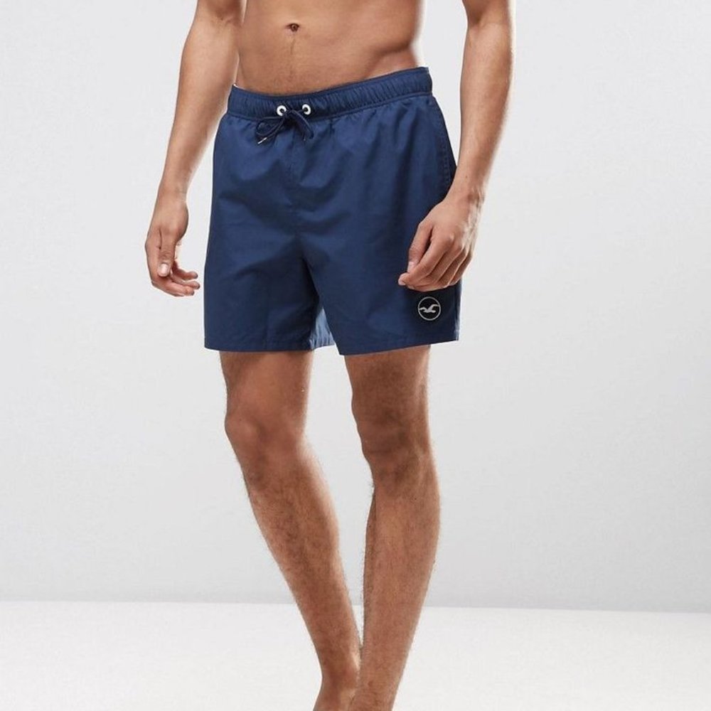 Hollister Navy Blue Swim/Shorts 5" inseam